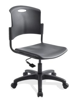 ecoCentric Student Chair ecoCentric Student chair from ergoCentric. Black Plastic. Equipped with Seat Height Mechanism, Black Base, and Casters.
