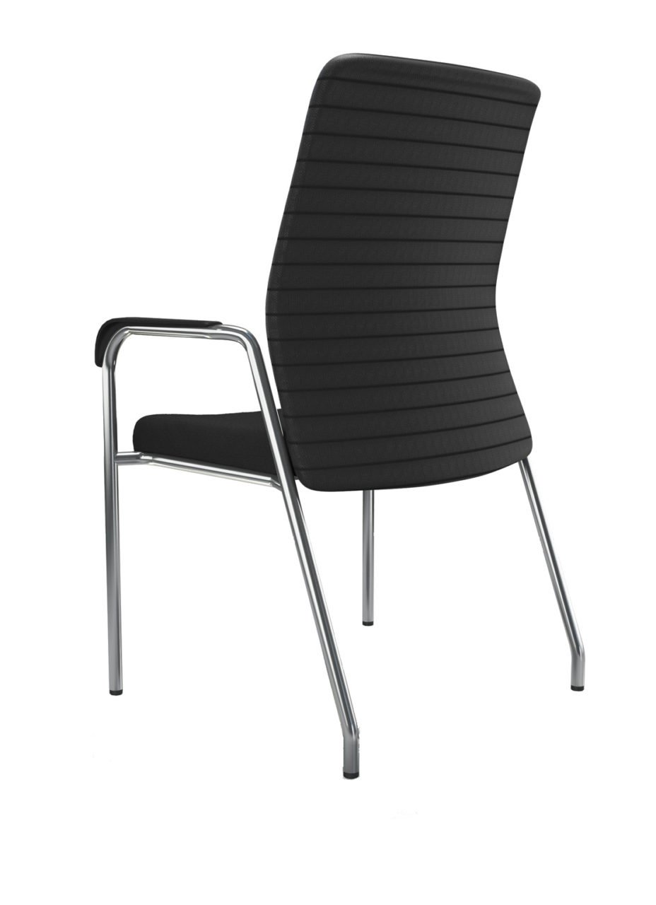 iCentric Mesh Guest Chair with Arms from ergoCentric. Equipped with Black Frame and Beige Seat