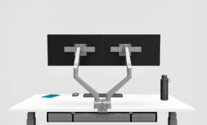 Bras articulé double upCentric pour écrans