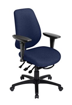 Saffron Tall Back Ratchet Saffron Tall Back Ratchet office chair from ergoCentric. Black. Equipped with Multi Tilt Mechanism, 4” Height Adjustable Swivel Arms, Black Base, Arms and Casters.